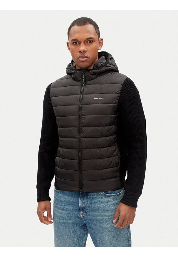 Pepe Jeans Kurtka przejściowa Lambert PM702498 Czarny Regular Fit. Kolor: czarny. Materiał: syntetyk, bawełna
