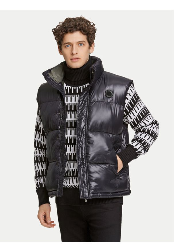 Lindbergh Bezrękawnik 30-301129 Czarny Relaxed Fit. Kolor: czarny. Materiał: syntetyk. Długość rękawa: bez rękawów