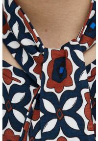 Weekend Max Mara sukienka kolor granatowy midi rozkloszowana. Kolor: niebieski. Materiał: dzianina. Długość rękawa: długi rękaw. Typ sukienki: rozkloszowane, plisowane. Długość: midi #5