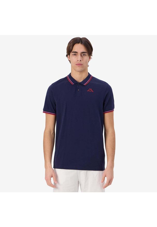 Polo Kappa Logo Korpo Ezio 2. Typ kołnierza: polo. Kolor: czerwony, niebieski, wielokolorowy