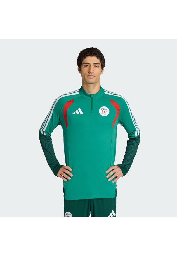 Adidas - Koszulka treningowa Algeria 26. Kolor: zielony. Materiał: dresówka. Sport: piłka nożna