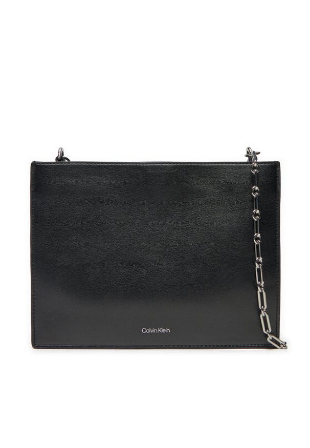 Calvin Klein Torebka Ck Night Square Crossbody K60K612794 Czarny. Kolor: czarny. Materiał: skórzane