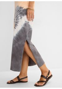 bonprix - Sukienka shirtowa z czystej bawełny. Kolor: szary. Materiał: bawełna. Wzór: nadruk #3