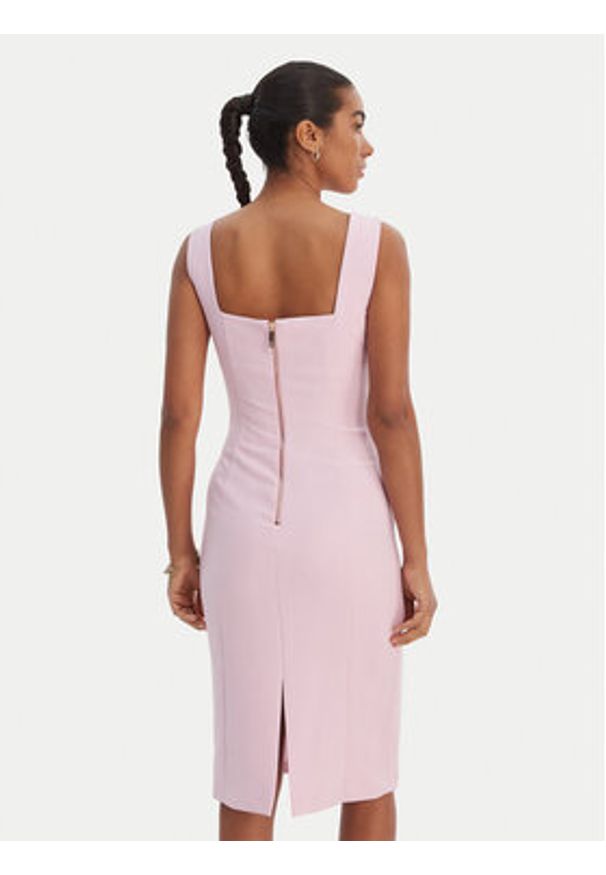 Fracomina Sukienka koktajlowa FR26SD2017W42901 Różowy Slim Fit. Kolor: różowy. Materiał: syntetyk. Styl: wizytowy