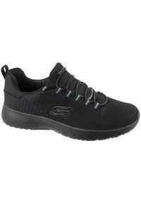 skechers - Buty do chodzenia męskie Skechers Dynamight. Zapięcie: sznurówki. Kolor: czarny. Materiał: syntetyk, tkanina, materiał. Szerokość cholewki: normalna. Sport: turystyka piesza