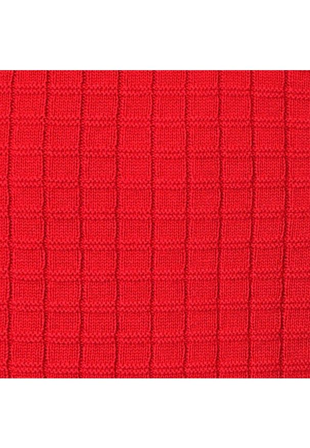 Bawełniany Sweter Męski, Okrągły Dekolt - Pako Jeans - Marmurkowa Faktura, Czerwony. Kolor: czerwony. Materiał: bawełna. Styl: klasyczny, elegancki