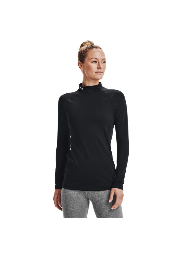 Damska koszulka z wysokim kołnierzem Under Armour. Kolor: czarny, biały, wielokolorowy. Sport: bieganie