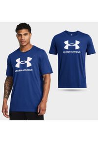 Koszulka fitness męska Under Armour UA Logo. Kolor: niebieski. Długość rękawa: krótki rękaw. Długość: krótkie. Sport: fitness