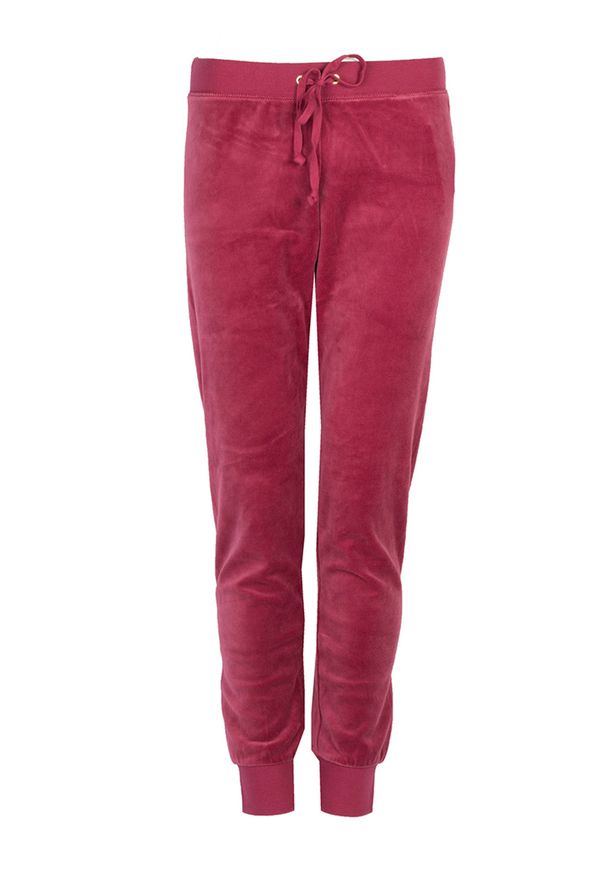 Juicy Couture Spodnie "Knit" | WTKB79609 | Kobieta | Bordowy. Kolor: czerwony. Materiał: bawełna, poliester