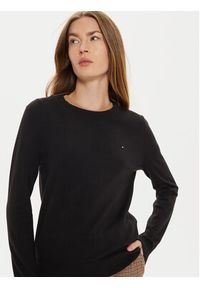 TOMMY HILFIGER - Tommy Hilfiger Sweter WW0WW44984 Czarny Regular Fit. Kolor: czarny. Materiał: syntetyk #3