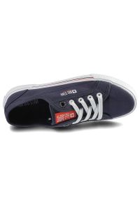 Big-Star - Granatowe Trampki Big Star Damskie Lekkie Półbuty. Okazja: na co dzień, do pracy, na spacer. Kolor: niebieski. Materiał: guma, jeans, materiał. Sezon: lato. Styl: casual, sportowy, klasyczny #6