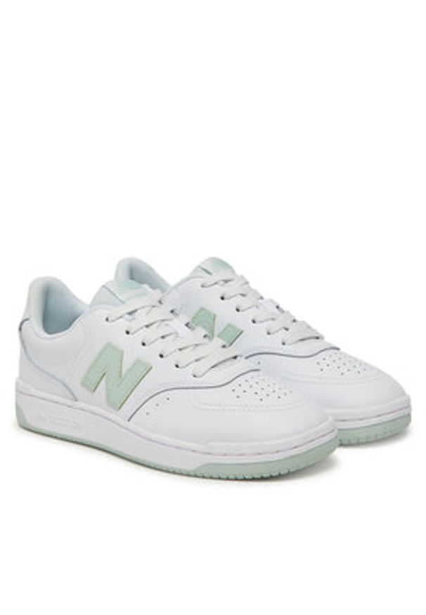 New Balance Sneakersy BBW80MTG Biały. Kolor: biały. Materiał: skóra