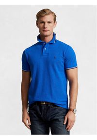 Polo Ralph Lauren Polo 710842621042 Niebieski Slim Fit. Typ kołnierza: polo. Kolor: niebieski. Materiał: bawełna #1