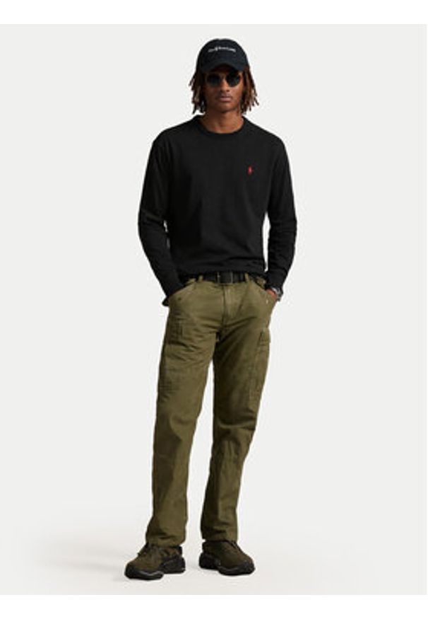 Polo Ralph Lauren Longsleeve 710970697001 Czarny Classic Fit. Typ kołnierza: polo. Kolor: czarny. Materiał: bawełna. Długość rękawa: długi rękaw