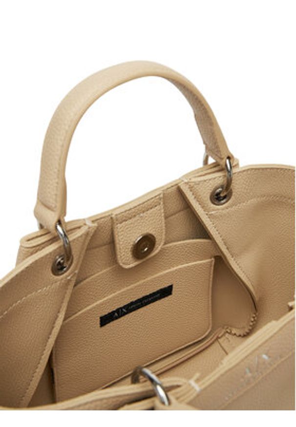 Armani Exchange Torebka 942927 CC783 U1092 Beżowy. Kolor: beżowy. Materiał: skórzane