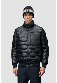 Blauer USA - BLAUER Czarna kurtka męska Daniel Short Jackets, Rozmiar L. Kolor: czarny. Materiał: poliamid