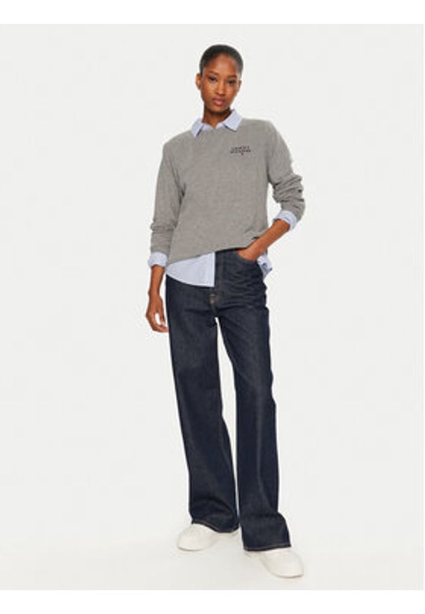 TOMMY HILFIGER - Tommy Hilfiger Bluza Track UW0UW04521 Szary Regular Fit. Kolor: szary. Materiał: bawełna, syntetyk