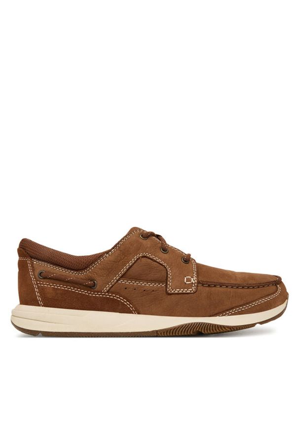 Clarks Półbuty Sailview Lace 26176971 Brązowy. Kolor: brązowy. Materiał: nubuk, skóra