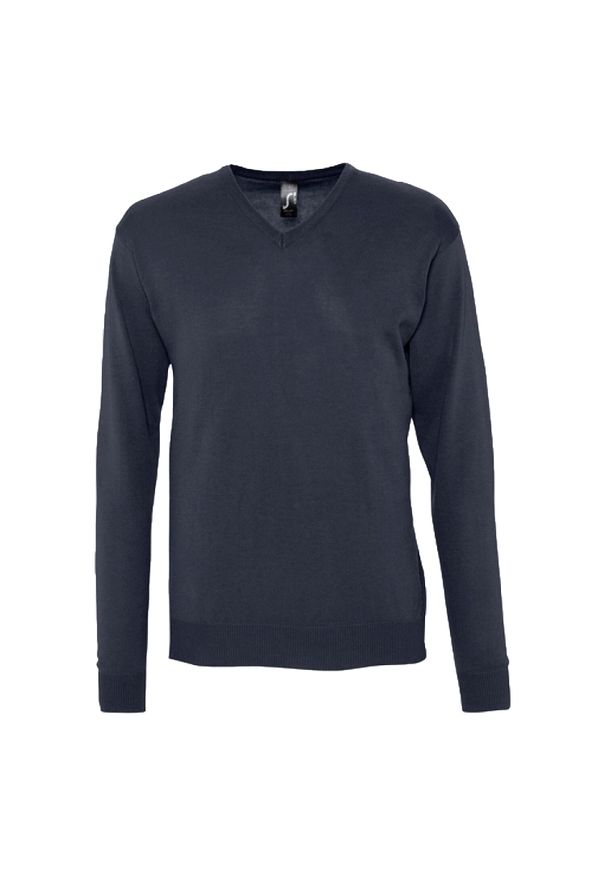 SOL'S - Sweter Męski Galaxy Z Dekoltem V. Kolor: niebieski