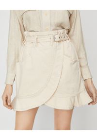 ISABEL MARANT - Beżowa spódnica Roani. Stan: podwyższony. Kolor: beżowy. Materiał: jeans, bawełna. Styl: klasyczny #1