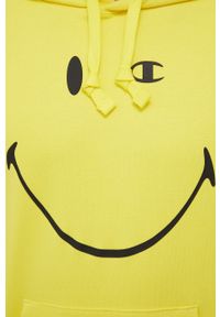Champion bluza CHAMPION X SMILEY 218225 męska kolor żółty z kapturem z nadrukiem. Typ kołnierza: kaptur. Kolor: żółty. Wzór: nadruk #2