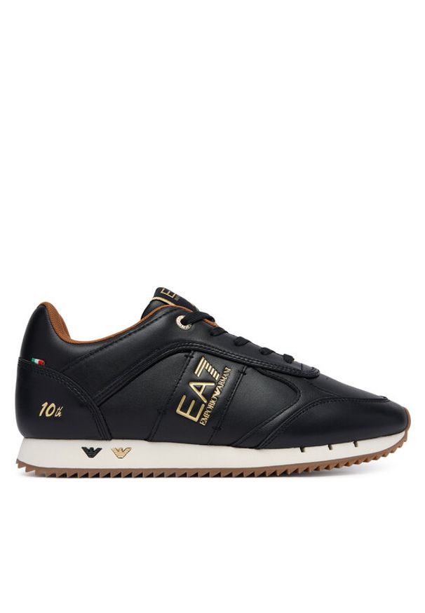 EA7 Emporio Armani Sneakersy 7X000648 AF15588 MC021 Czarny. Kolor: czarny. Materiał: skóra