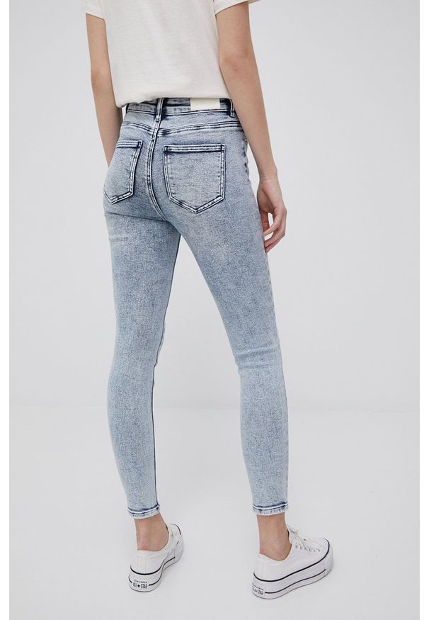 only - Only jeansy Mila damskie high waist. Stan: podwyższony. Kolor: niebieski