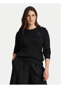 Lauren Ralph Lauren - LAUREN RALPH LAUREN Sweter 200P14039001 Czarny Regular Fit. Kolor: czarny. Materiał: bawełna #2