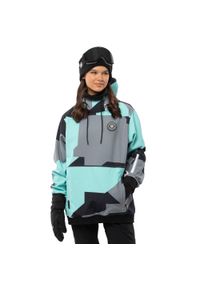 SIROKO - Kurtka snowboardowa damska W1-W Ushuaia. Kolor: wielokolorowy, niebieski, szary. Materiał: softshell, materiał. Sezon: zima. Sport: snowboard #1