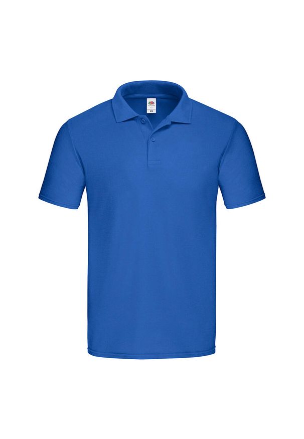 FRUIT OF THE LOOM - Oryginalna Koszulka Polo Dla Dorosłych Unisex. Typ kołnierza: polo. Kolor: niebieski
