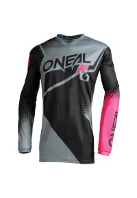 O'NEAL - Damski Jersey MTB O'Neal Women's RACEWEAR V.22 black/gray/pink. Kolor: wielokolorowy, różowy, czarny, szary. Materiał: jersey