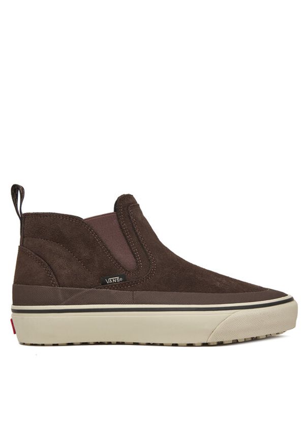 Vans Sneakersy MTE Mid-Slip Insulated VN000DANBRO1 Brązowy. Kolor: brązowy. Materiał: skóra, zamsz