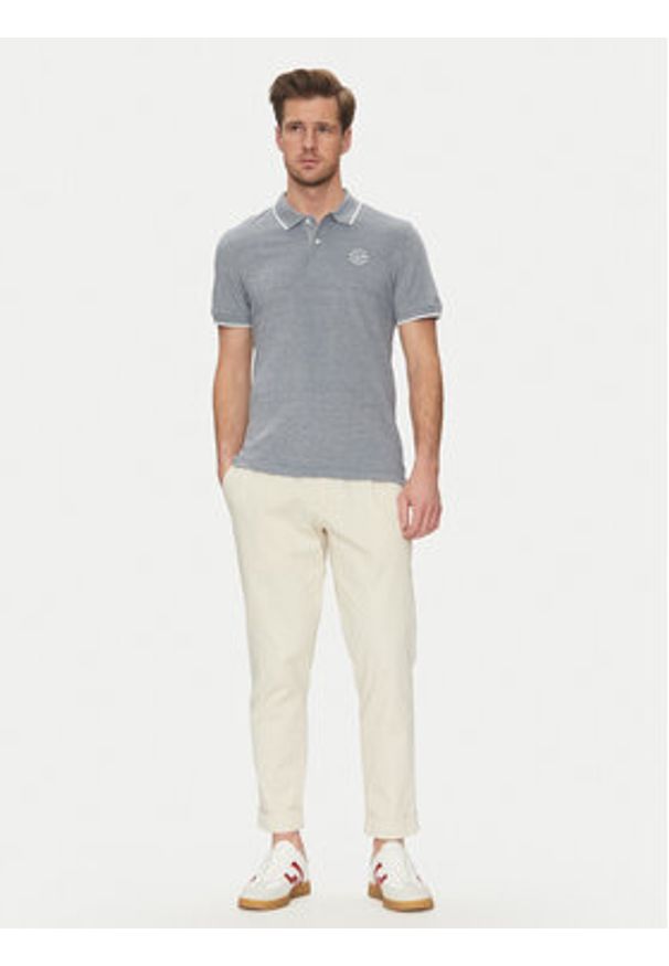 Blend Polo 20708180 Niebieski Regular Fit. Typ kołnierza: polo. Kolor: niebieski. Materiał: bawełna