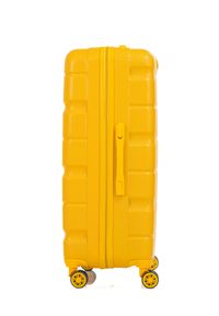 Ochnik - Komplet walizek na kółkach 19'/24'/28'. Kolor: żółty. Materiał: materiał, poliester, guma #4