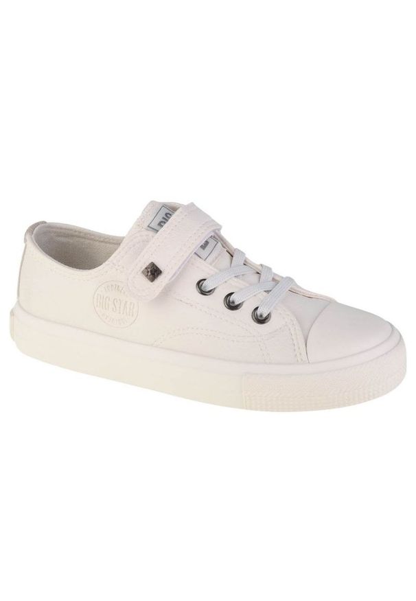 Big-Star - Buty Big Star Shoes Jr EE374035 białe. Okazja: na co dzień. Zapięcie: rzepy. Kolor: biały. Materiał: materiał, guma. Szerokość cholewki: normalna. Styl: casual