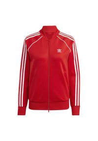 Adidas - Bluza dresowa damska adidas ORIGINALS SST. Kolor: czerwony. Materiał: dresówka