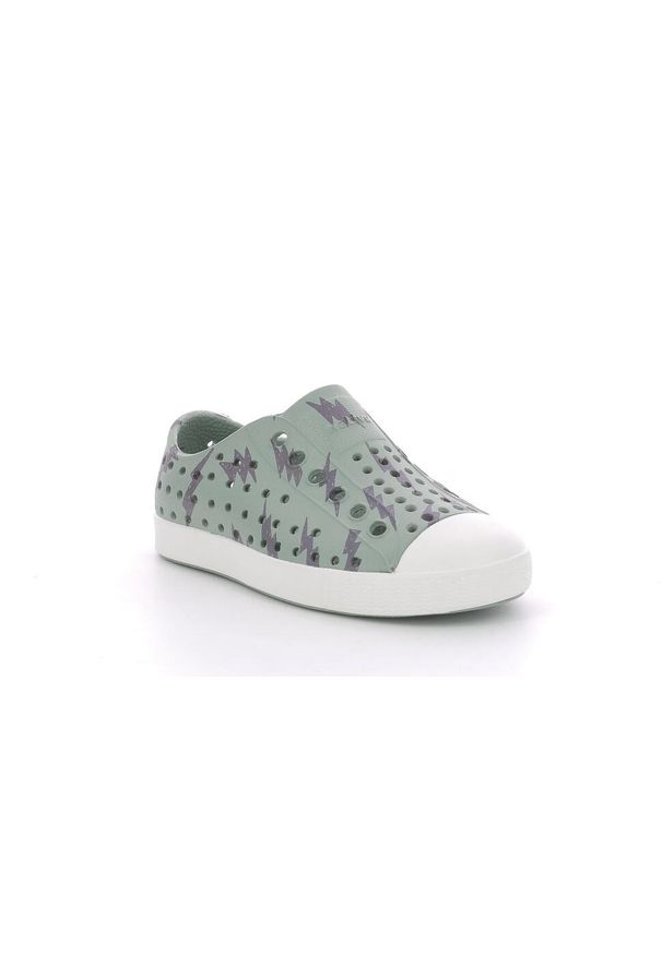 Native Shoes - Buty miejskie dziecięce NATIVE JEFFERSON PRINT CHILD. Kolor: zielony. Wzór: nadruk. Sport: turystyka piesza