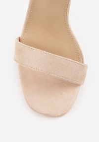 Born2be - Beżowe Eleganckie Sandały na Szpilce Vices ze Skórzaną Wkładką Sonadira. Zapięcie: sprzączka. Kolor: beżowy. Materiał: skóra. Obcas: na szpilce. Styl: elegancki #5