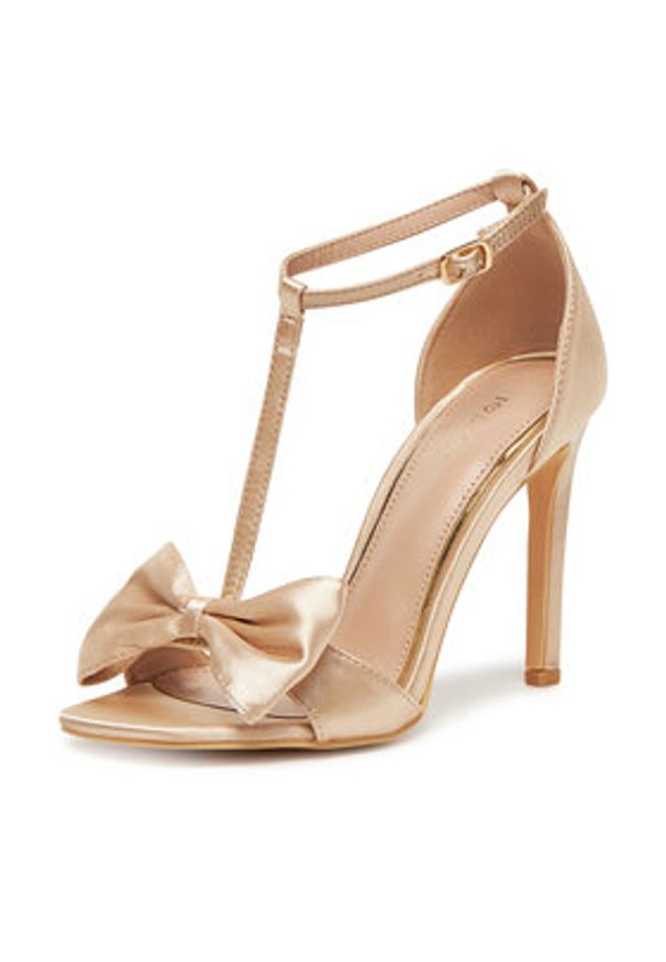 DeeZee Sandały LB03-12A Beżowy. Kolor: beżowy. Materiał: materiał