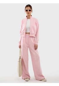 Big-Star - Spodnie damskie dresowe z szeroką nogawką różowe Abierto 600/ Chitasana 600. Kolor: różowy. Materiał: dresówka #4