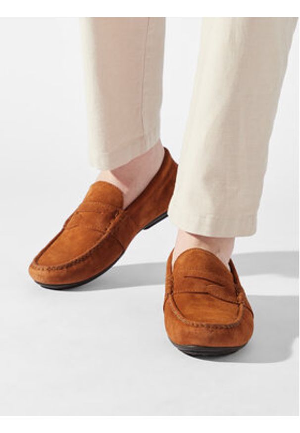 Polo Ralph Lauren Mokasyny Reynold 803893741003 Brązowy. Kolor: brązowy. Materiał: skóra, zamsz