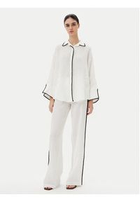 ICONA Koszula RP5LE003 Biały Relaxed Fit. Kolor: biały. Materiał: len #3