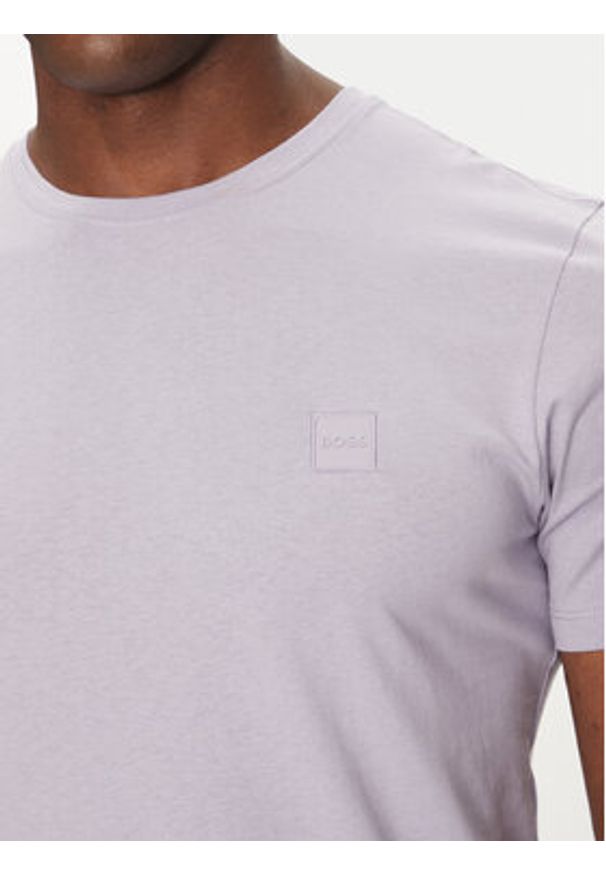 BOSS T-Shirt 50508584 Fioletowy Regular Fit. Kolor: fioletowy. Materiał: bawełna