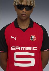 Puma - Męska domowa koszulka Stade Rennais F.C. 25/26 PUMA Red Black. Kolor: czerwony, wielokolorowy, czarny
