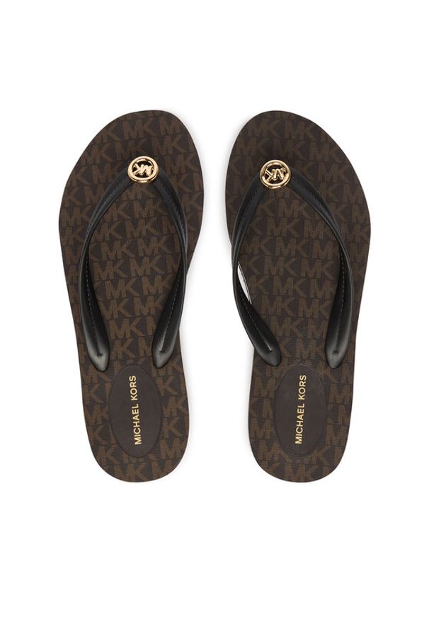 MICHAEL Michael Kors Japonki Posie Flip Flop 40S6PSFA2Q Brązowy. Kolor: brązowy. Materiał: syntetyk