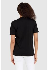 DSQUARED2 Czarny t-shirt damski z logo icon, Rozmiar S. Kolor: czarny. Materiał: bawełna