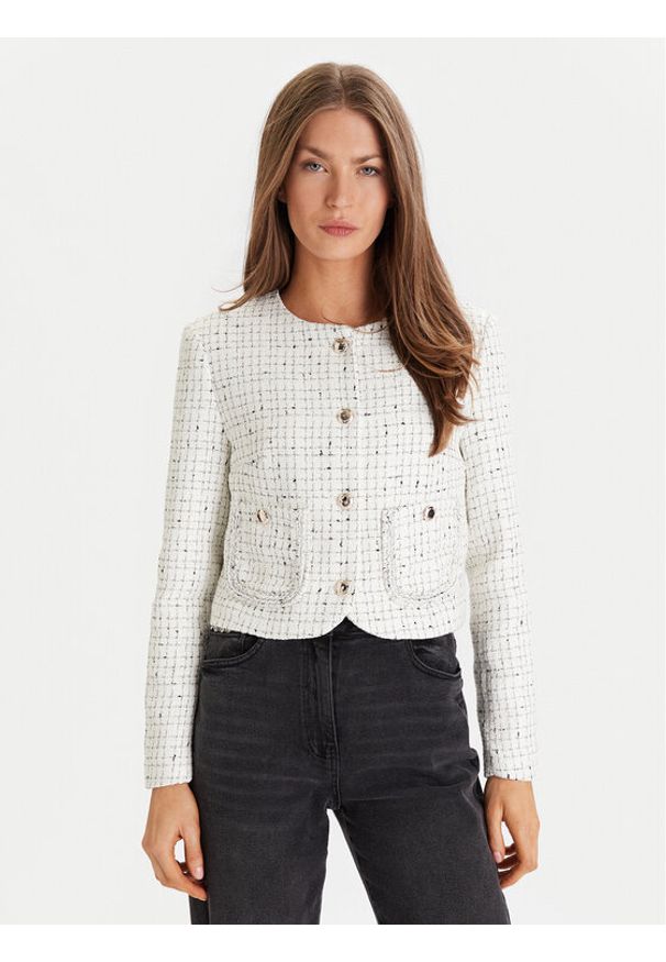 Morgan Marynarka 252-VGABY Écru Slim Fit. Materiał: syntetyk