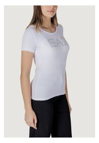 EA7 Emporio Armani T-Shirt 7W000094 AF10373 U0002 Biały Slim Fit. Kolor: biały. Materiał: bawełna #4