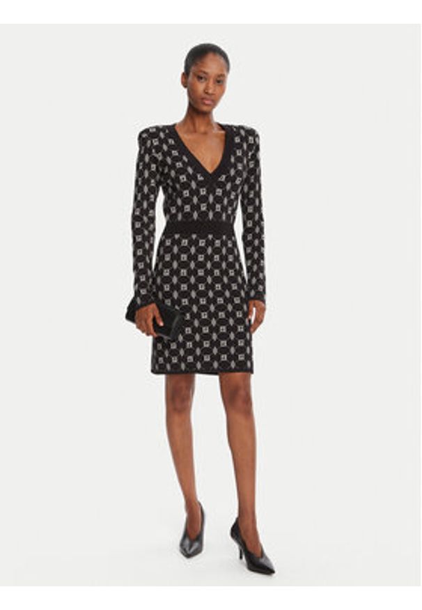 Gaudi Sukienka dzianinowa 521FD13005 Czarny Regular Fit. Kolor: czarny. Materiał: syntetyk