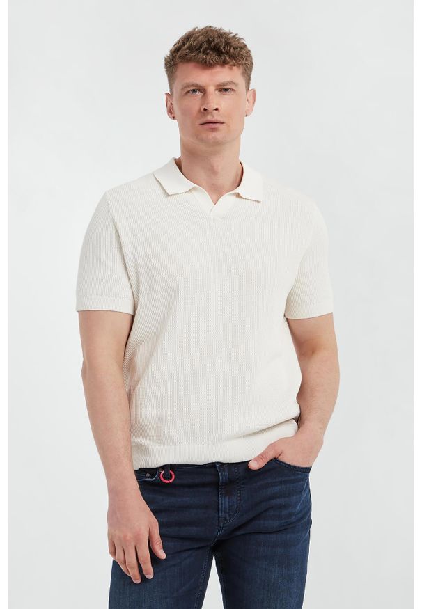 JOOP! Jeans - Polo męskie dzianinowe Adrianor JOOP! JEANS. Typ kołnierza: polo. Materiał: dzianina
